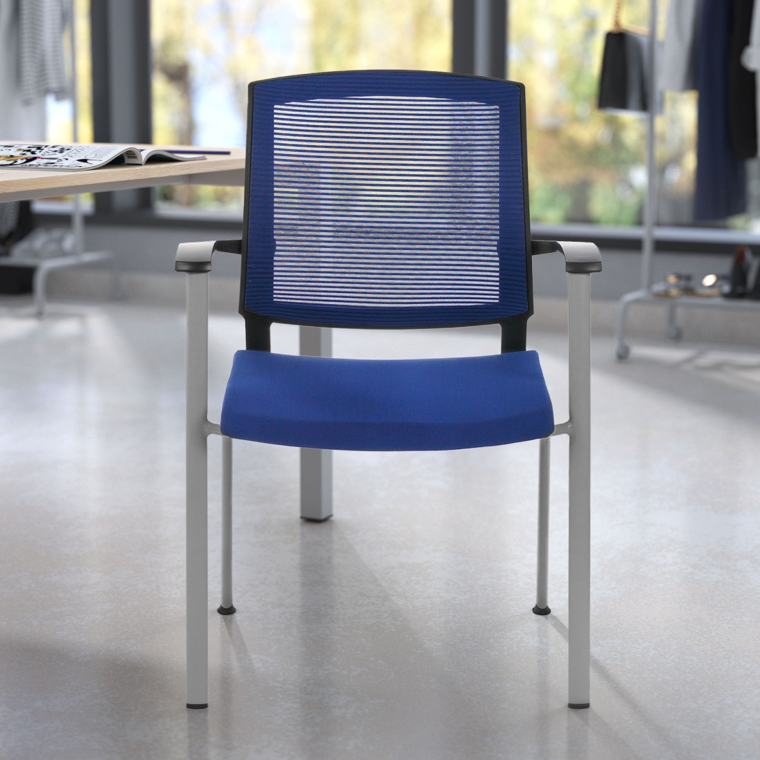 silla confidente azul maya malla 2