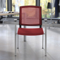 Silla Confidente Maya estructura patin red - ROJO Second image