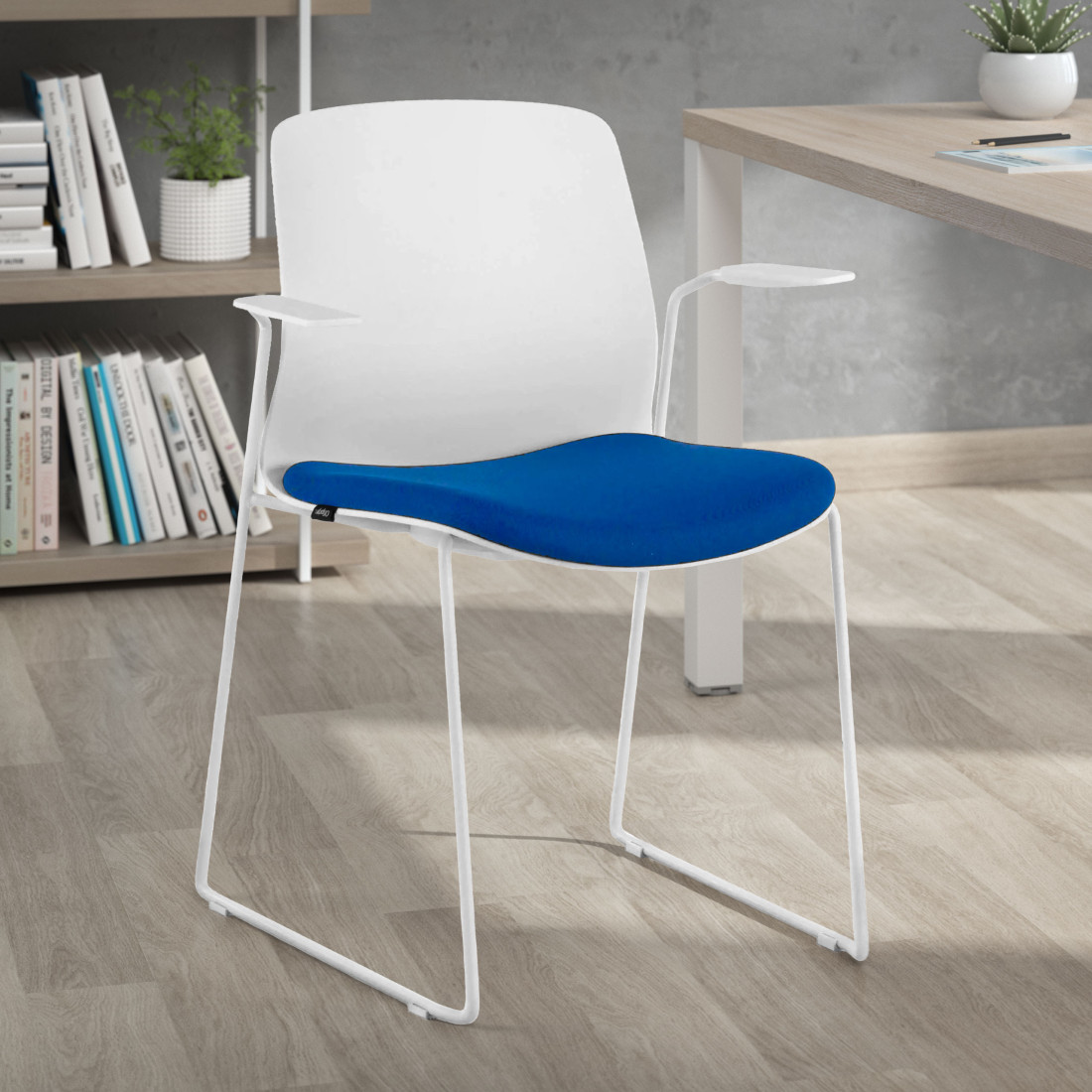 silla confidente azul nexus silla con brazos tela 2