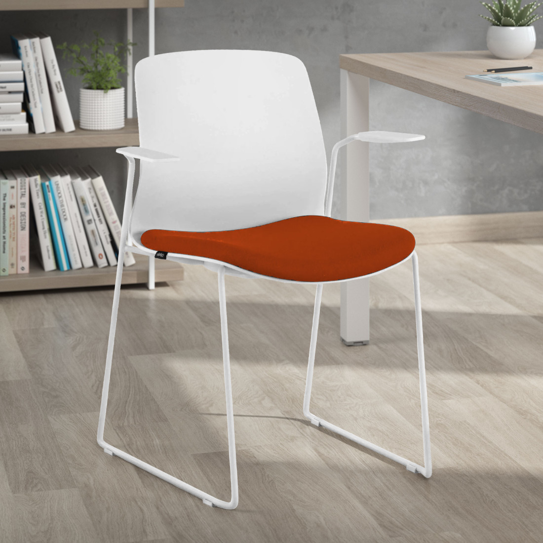 silla confidente rojo nexus silla con brazos tela 2