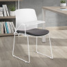 silla confidente gris nexus silla con pala de escritura tela 2