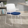 silla confidente azul nexus silla con pala de escritura tela 2