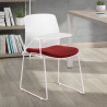 silla confidente rojo nexus silla con pala de escritura tela 2