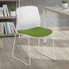 silla confidente verde nexus silla sin brazos tela 2