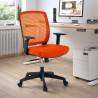 silla giratoria naranja nicole silla estructura negra malla 2