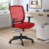 silla giratoria rojo nicole silla estructura negra malla 6