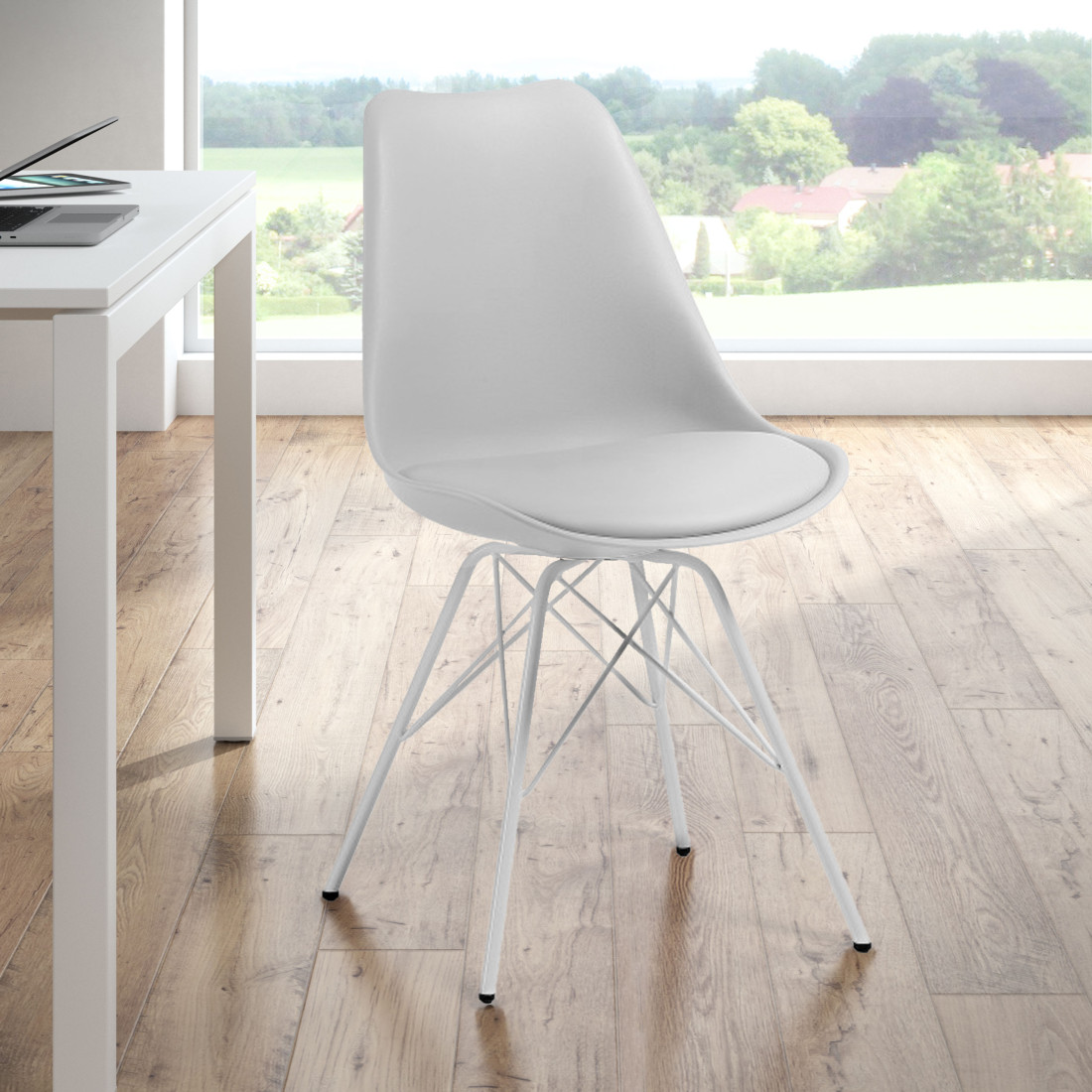 silla nordica blanco nordic silla pata metalica plastico 2