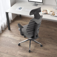 Silla de oficina Spine ergonómica con reposacabezas - gris Second image