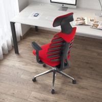 Silla de oficina Spine ergonómica con reposacabezas - rojo Second image