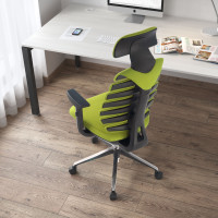 Silla de oficina Spine ergonómica con reposacabezas - verde Second image