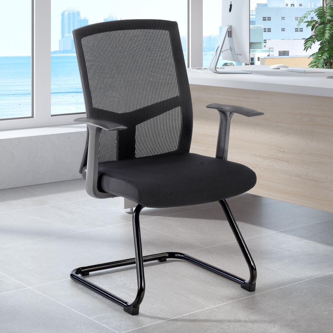 silla confidente negro star malla 2