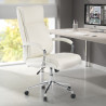 sillon de oficina blanco tauro piel sintetica 2