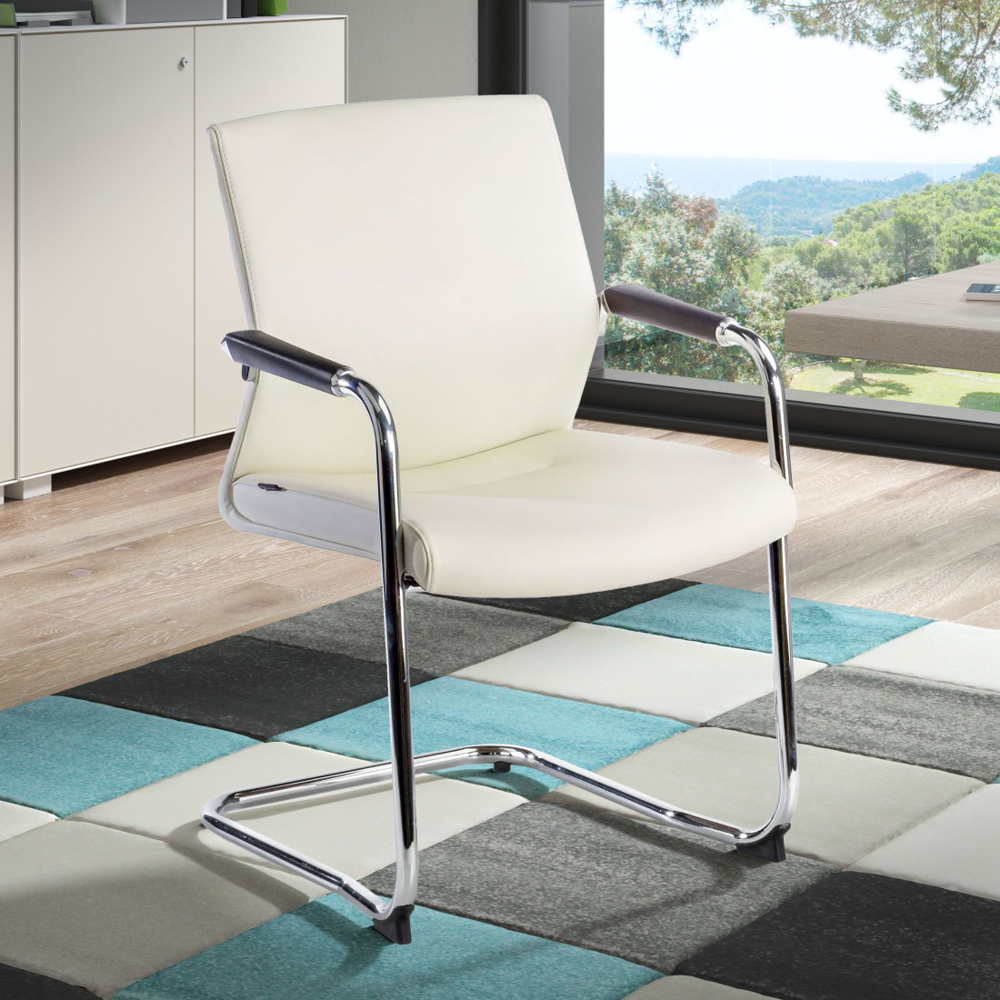 silla confidente blanco tivoli ecopiel piel sintetica 2