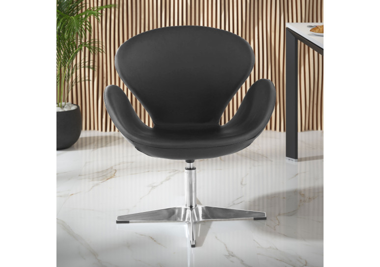 sillon para sala de espera negro club piel sintetica 2