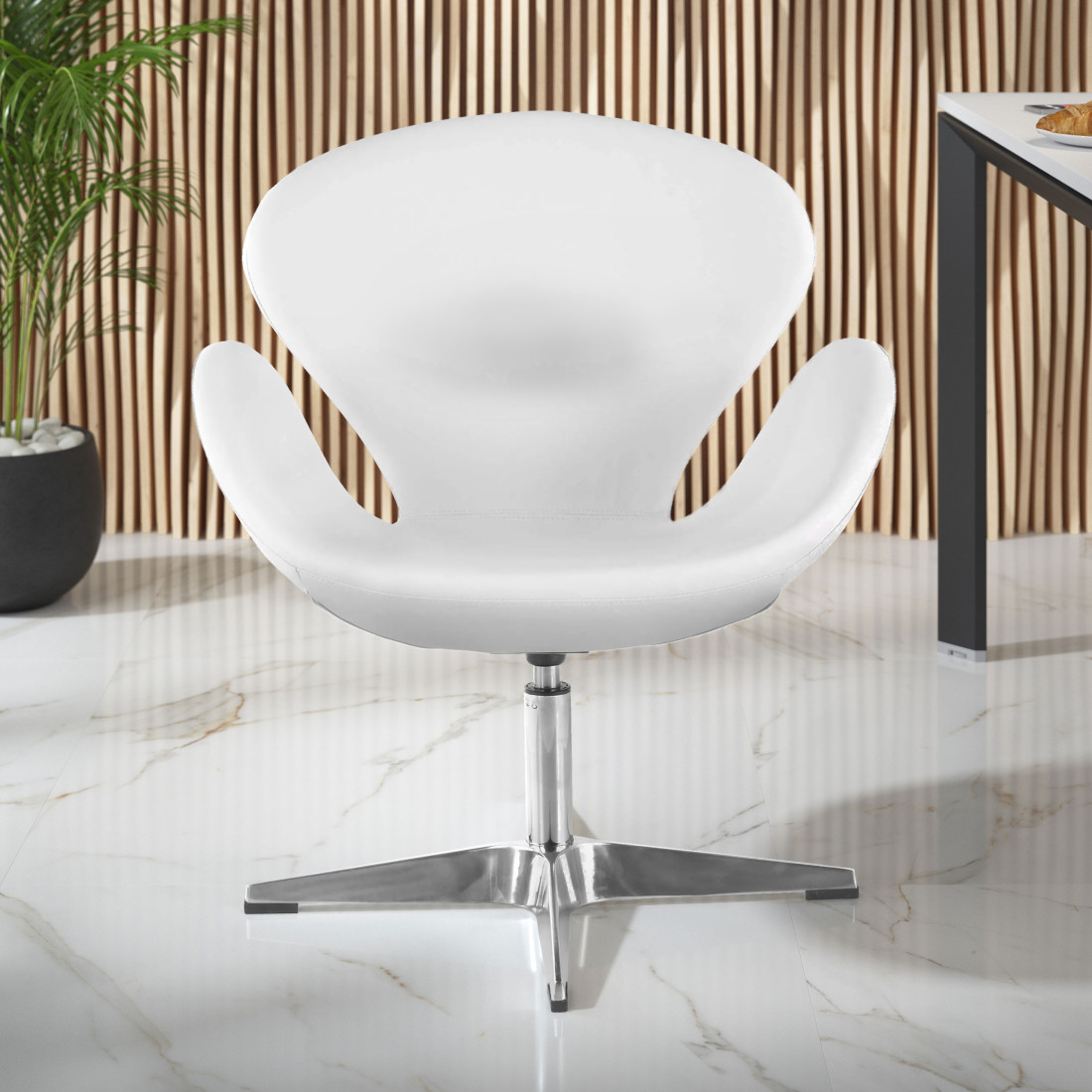 sillon para sala de espera blanco club piel sintetica 2