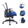 silla giratoria azul kendo estructura negra malla 3