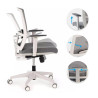 silla ergonomica gris kendo estructura blanca malla 3