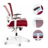 silla ergonomica rojo kendo estructura blanca malla 3