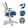 silla ergonomica azul kendo estructura blanca malla 3