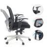 silla ergonomica negro madonna sin reposacabezas 3