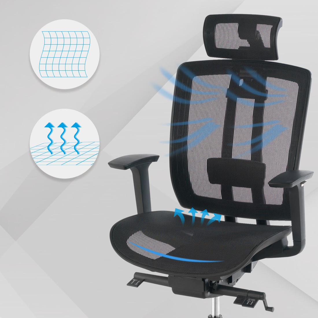 silla ergonomica negro ergomax malla 4