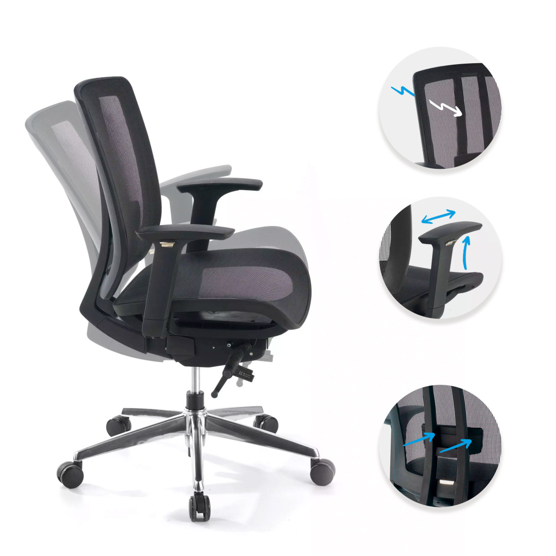 silla ergonomica negro ergomax malla 3