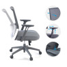silla giratoria gris wind red estructura gris malla 3