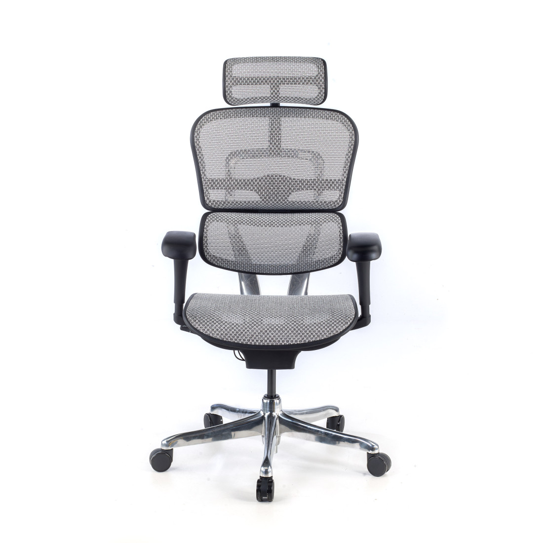 silla ergonomica gris ergohuman estructura negra red malla 5