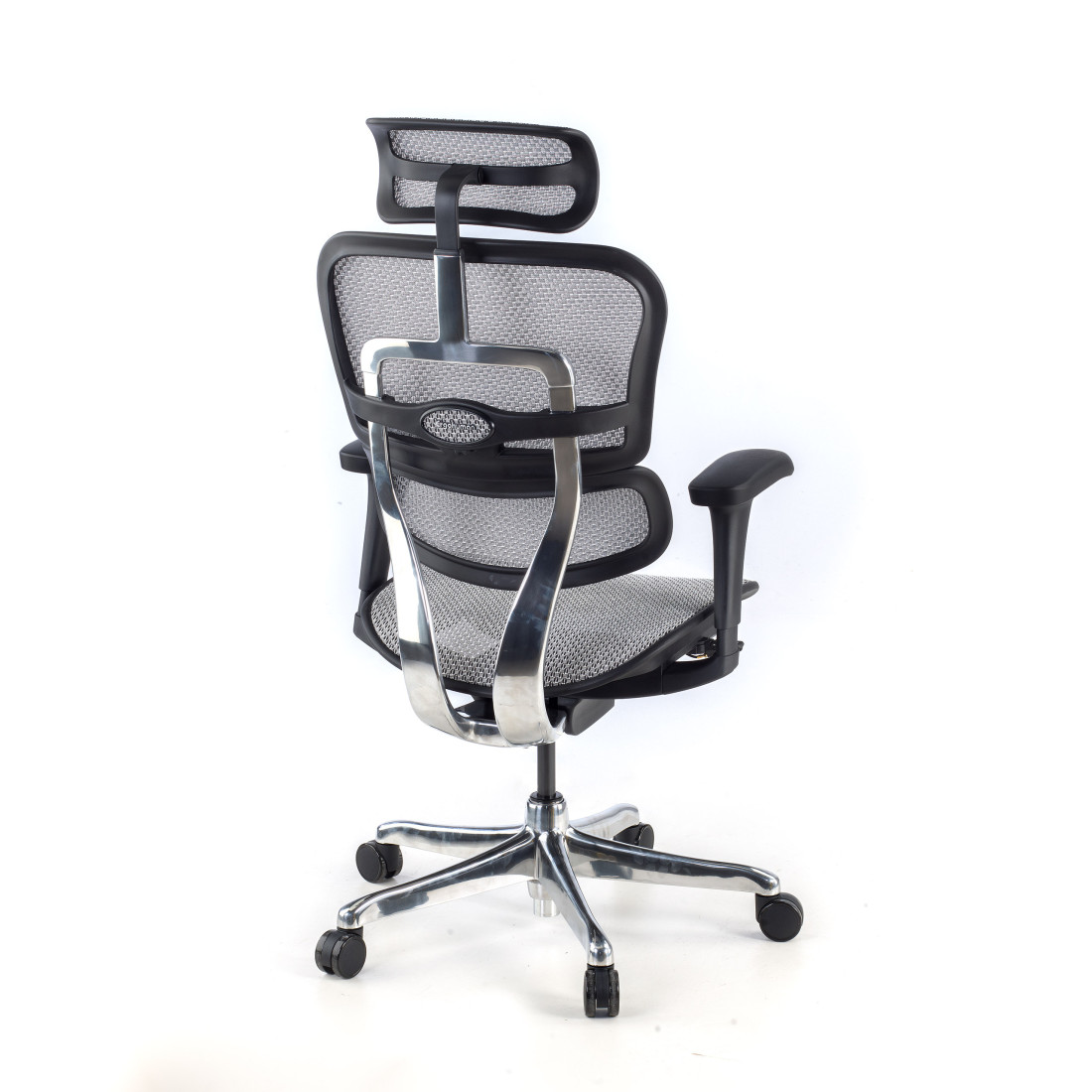 silla ergonomica gris ergohuman estructura negra red malla 6