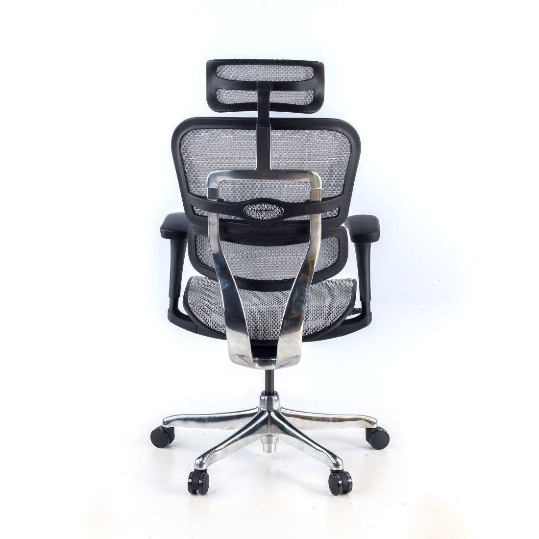 silla ergonomica gris ergohuman estructura negra red malla 7