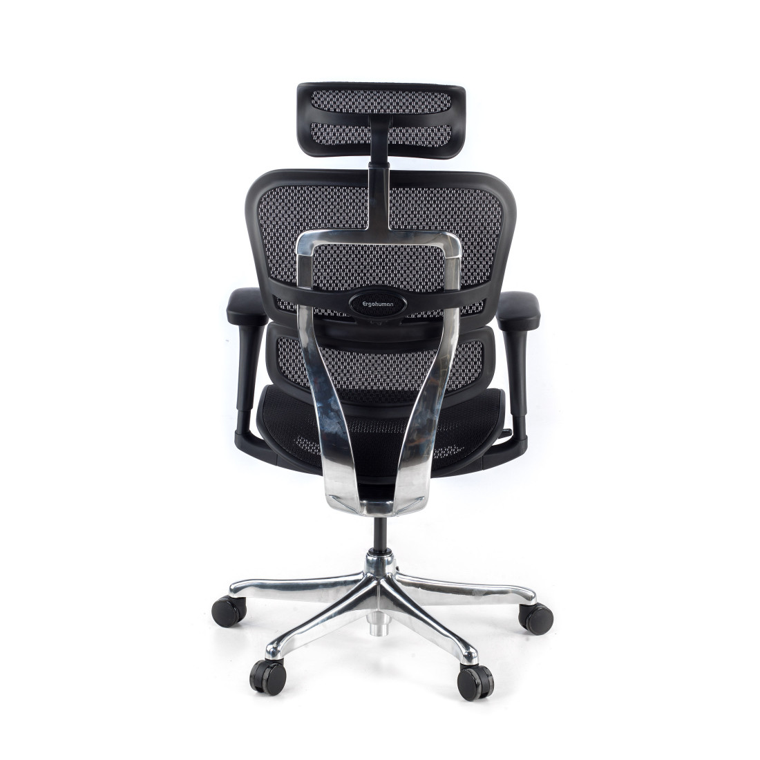 silla ergonomica negro ergohuman estructura negra red malla 7