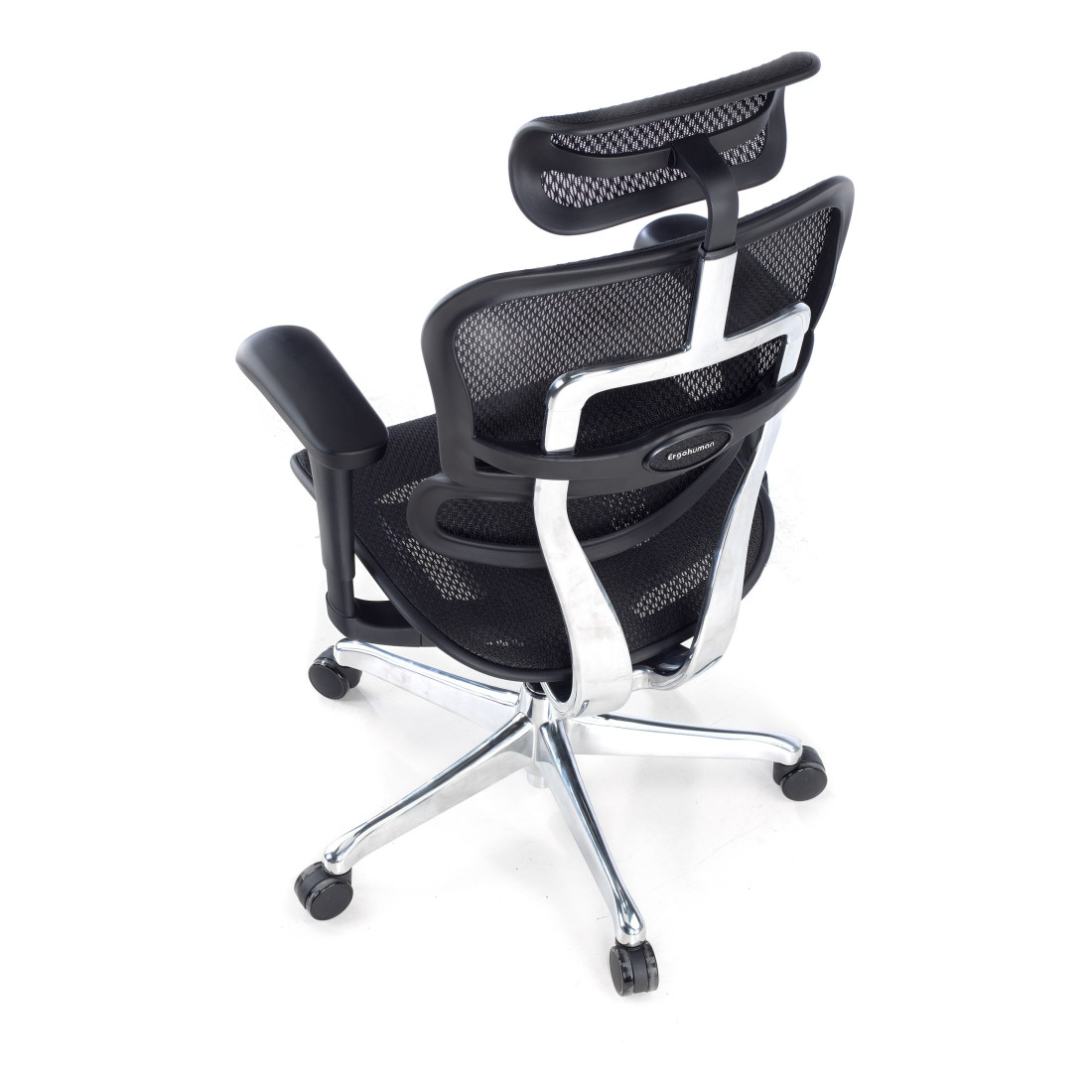 silla ergonomica negro ergohuman estructura negra red malla 8