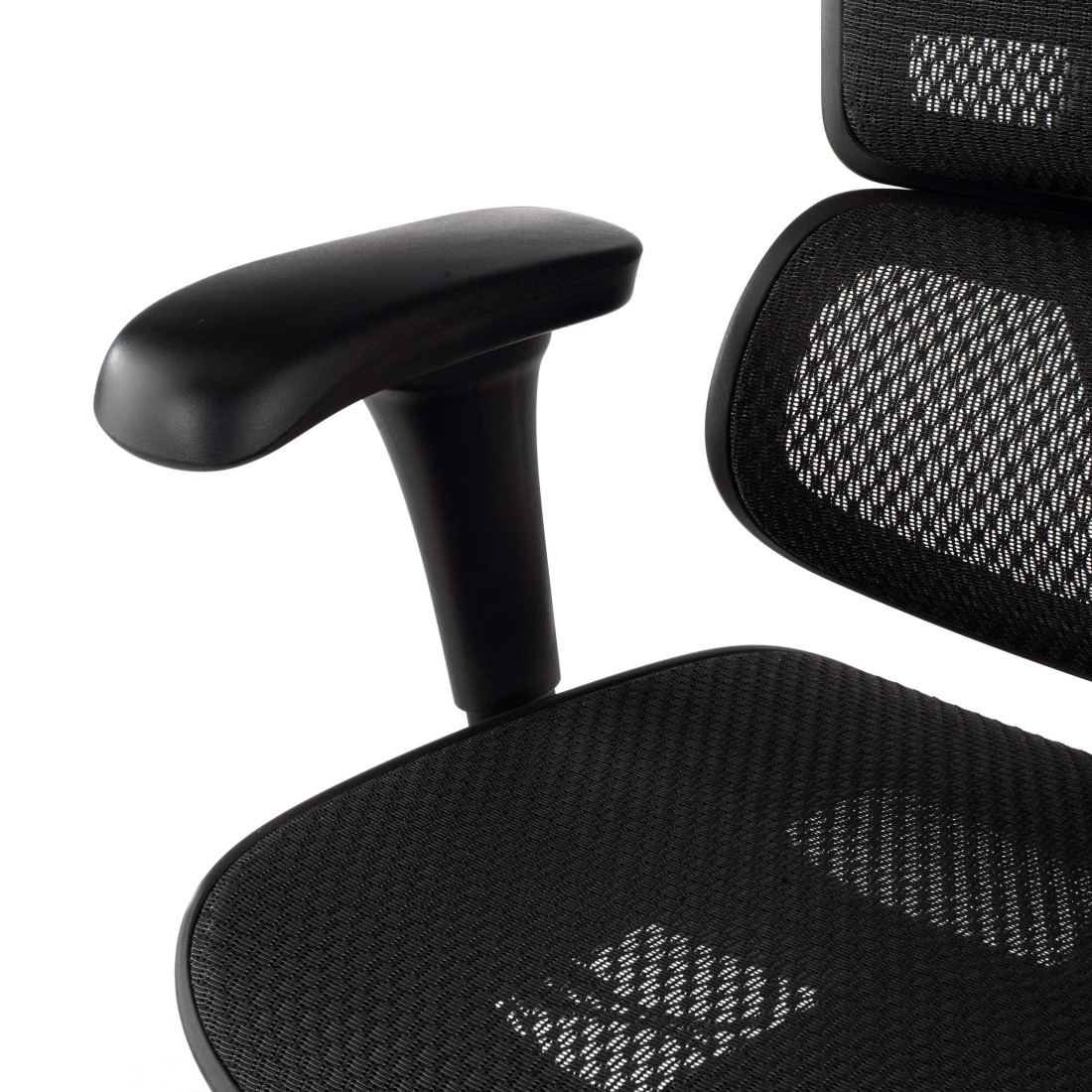 silla ergonomica negro ergohuman estructura negra red malla 10