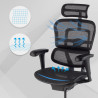 silla ergonomica negro ergohuman estructura negra red malla 3