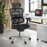 silla ergonomica negro ergohuman estructura negra red malla 2