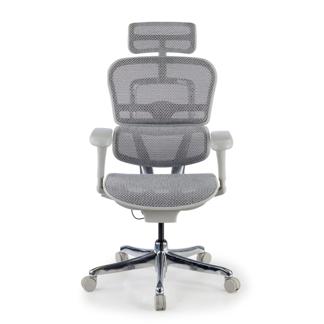 silla ergonomica gris ergohuman estructura blanca red malla 5