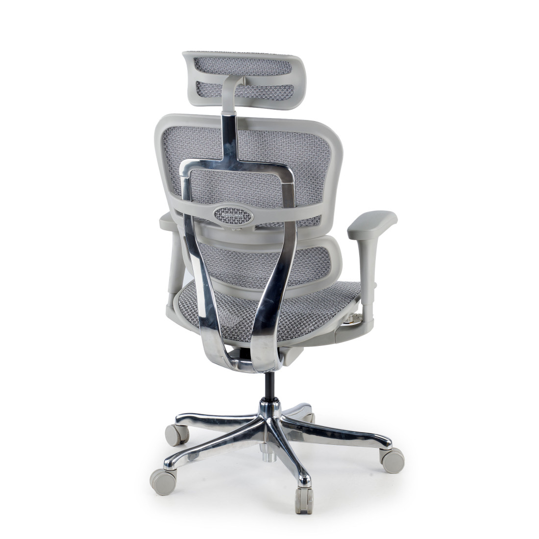 silla ergonomica gris ergohuman estructura blanca red malla 6