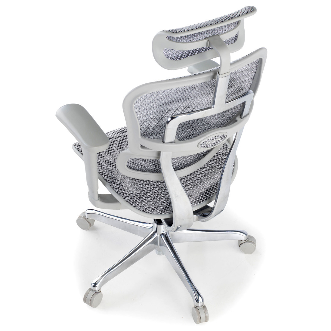 silla ergonomica gris ergohuman estructura blanca red malla 8