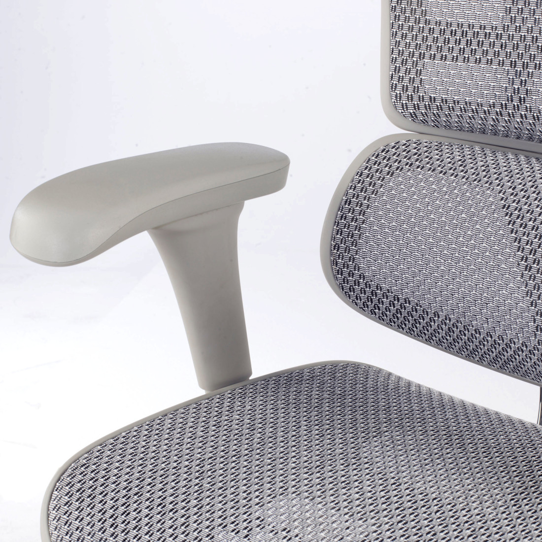 silla ergonomica gris ergohuman estructura blanca red malla 10
