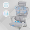 silla ergonomica gris ergohuman estructura blanca red malla 4