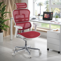 Silla ergonómica Ergohuman gen2, estructura gris - rojo Second image