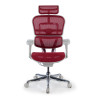 silla ergonomica rojo ergohuman estructura blanca red malla 5