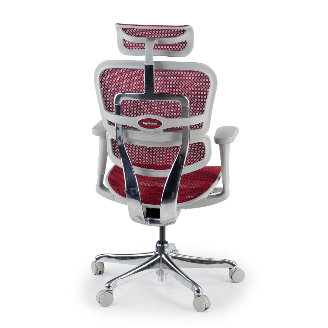 silla ergonomica rojo ergohuman estructura blanca red malla 7