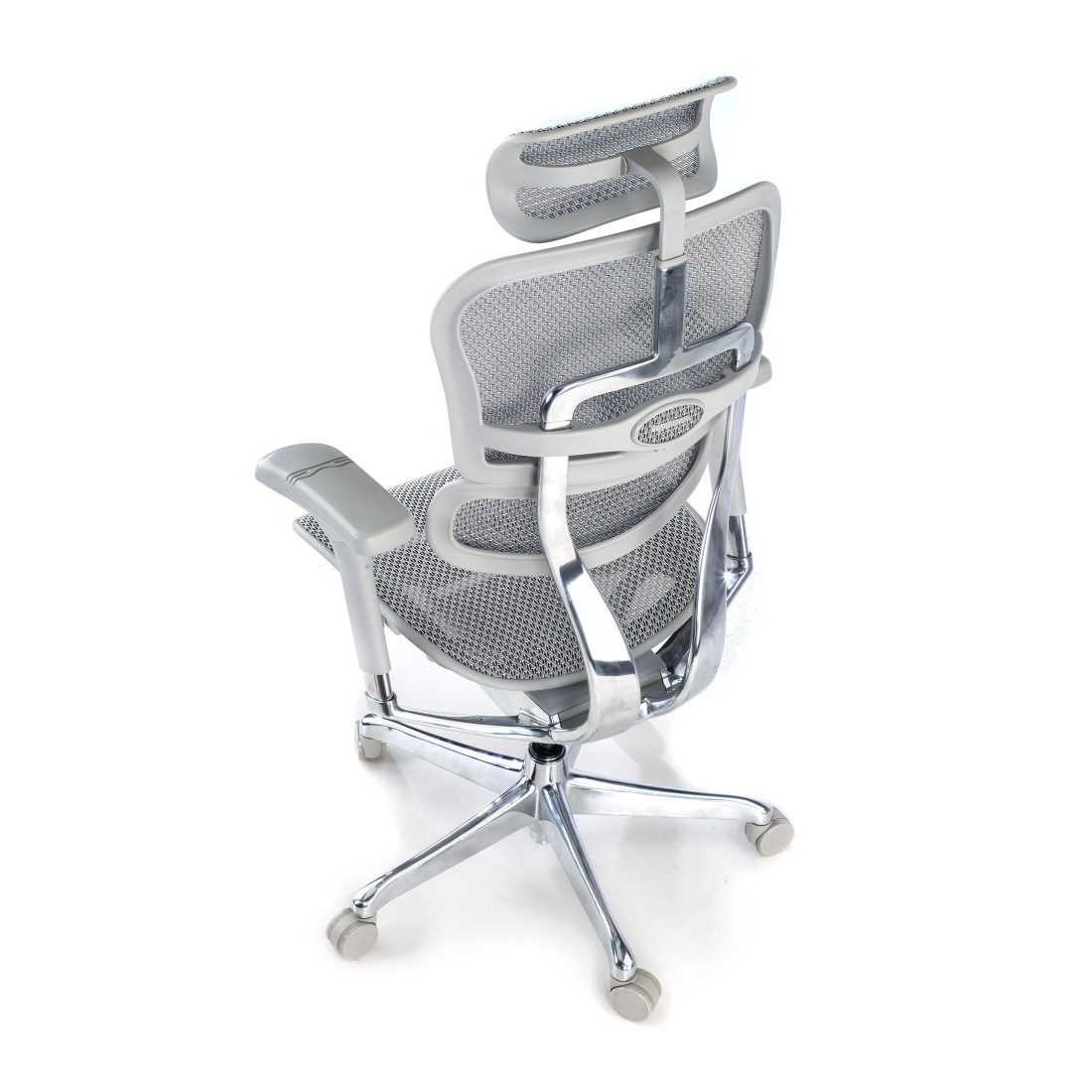 silla ergonomica gris ergohuman elite estructura blanca red malla 9