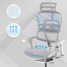 silla ergonomica gris ergohuman elite estructura blanca red malla 4