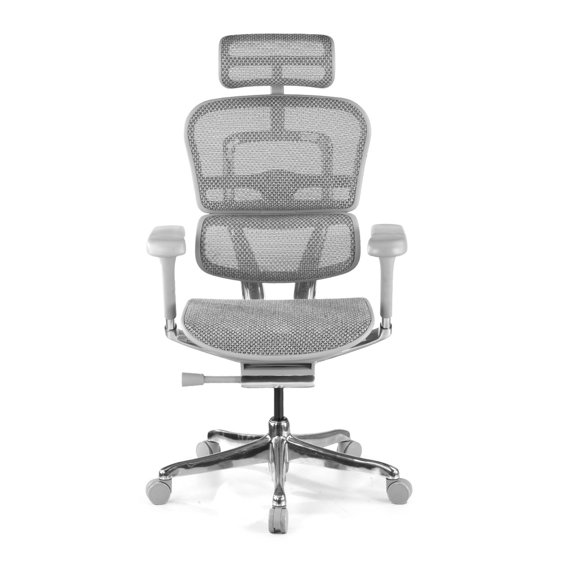 silla ergonomica gris ergohuman elite estructura blanca red malla 5