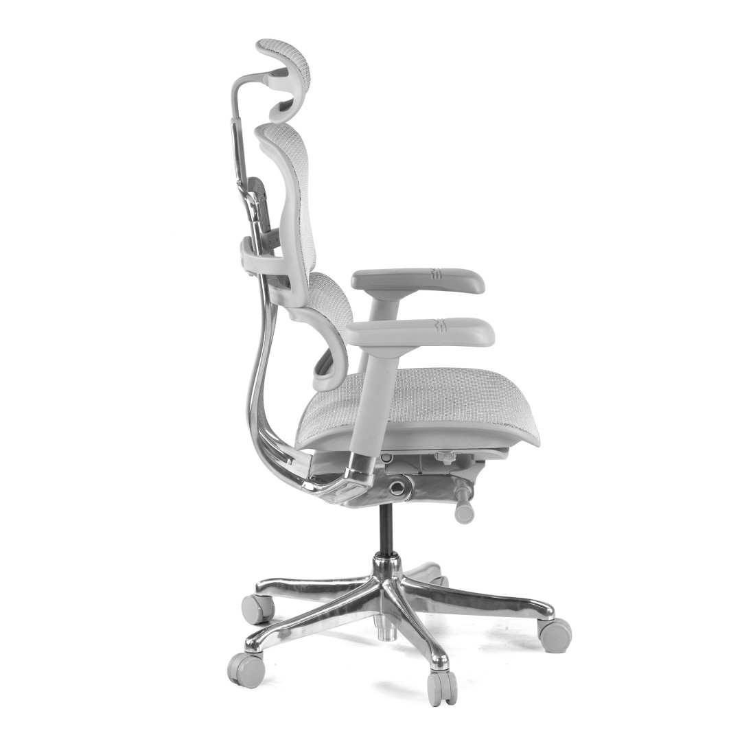 silla ergonomica gris ergohuman elite estructura blanca red malla 6