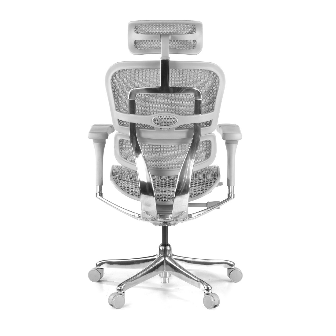 silla ergonomica gris ergohuman elite estructura blanca red malla 8