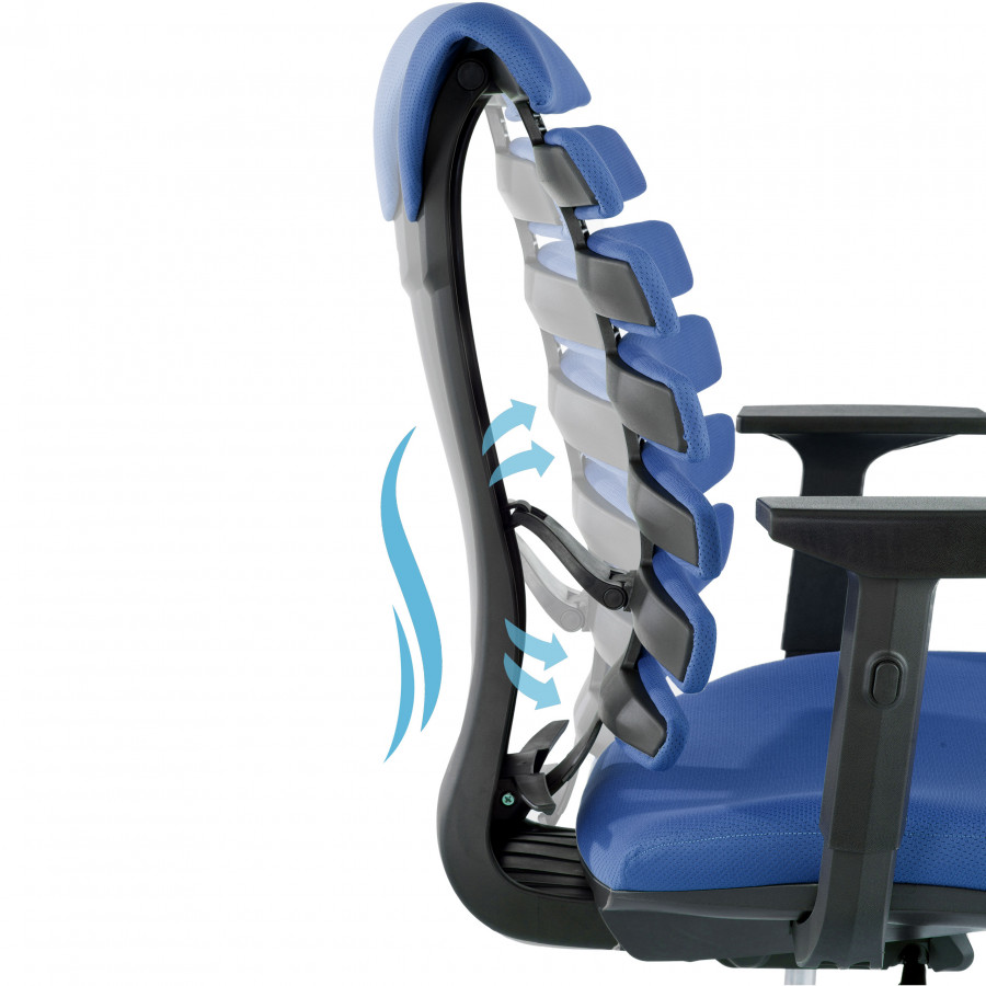 Silla de oficina ergonómica Spine azul