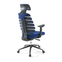 Silla de oficina Spine ergonómica con reposacabezas - azul Second image